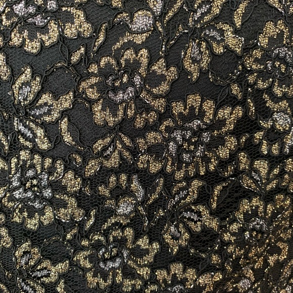 Black and Gold Laced Dress - Picture 3 of 4